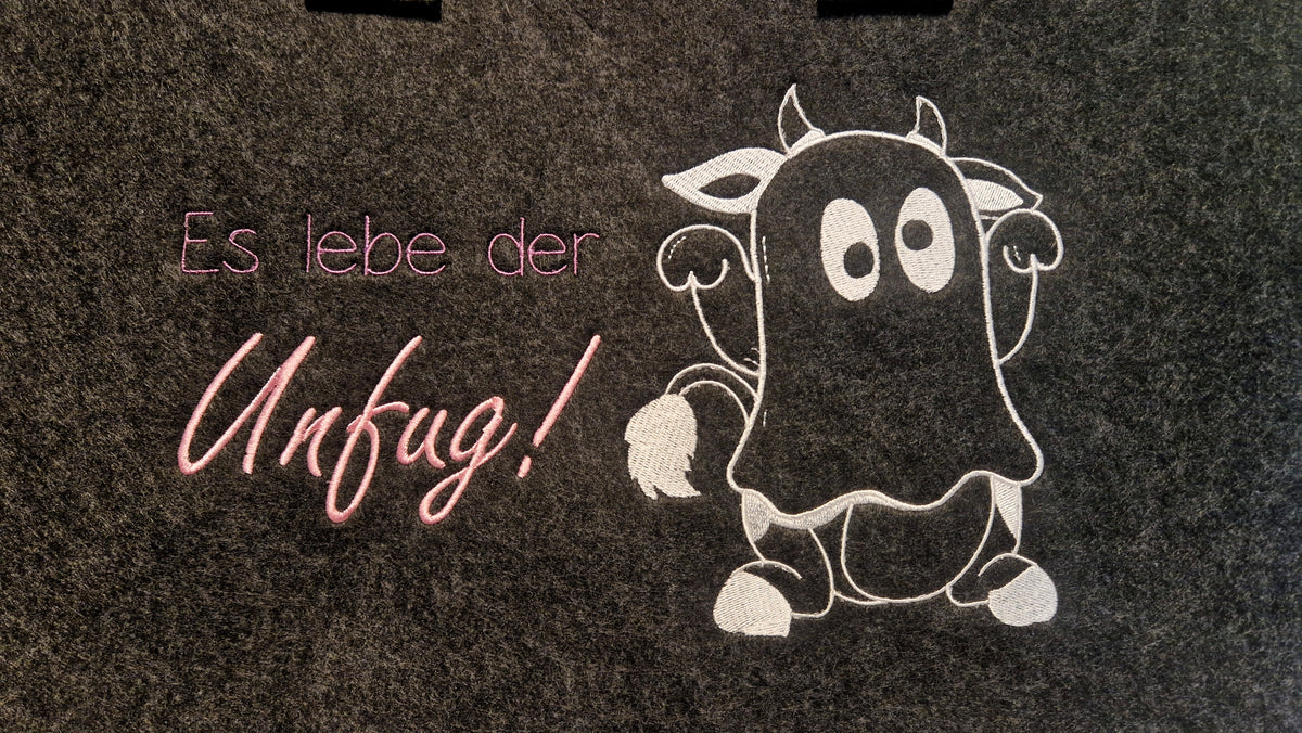 Filzshopper "Es lebe der Unfug!" Tragetasche - Pirouette Handmade