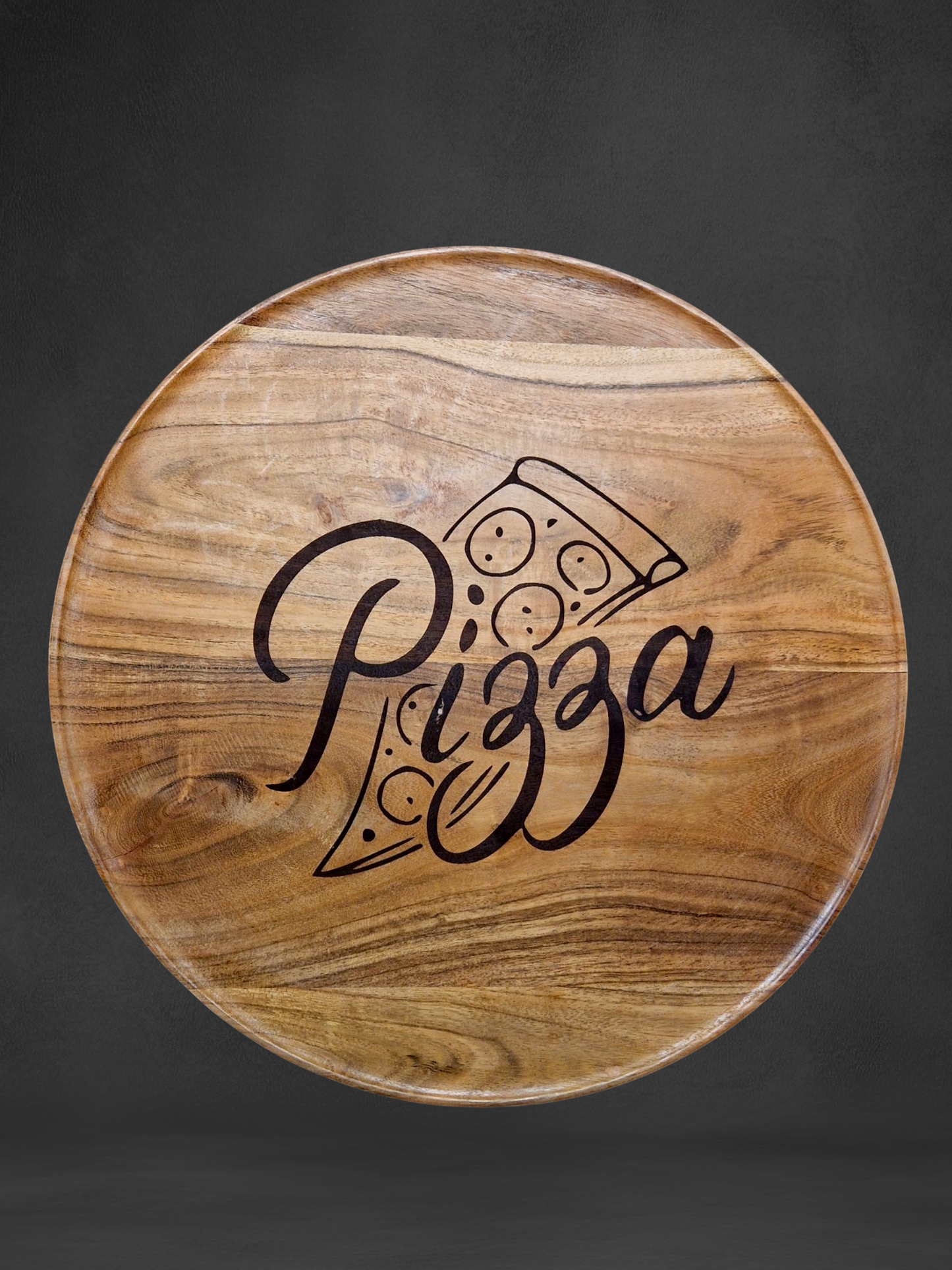 Pizzateller aus Akazienholz "Pizza" - Pirouette Handmade