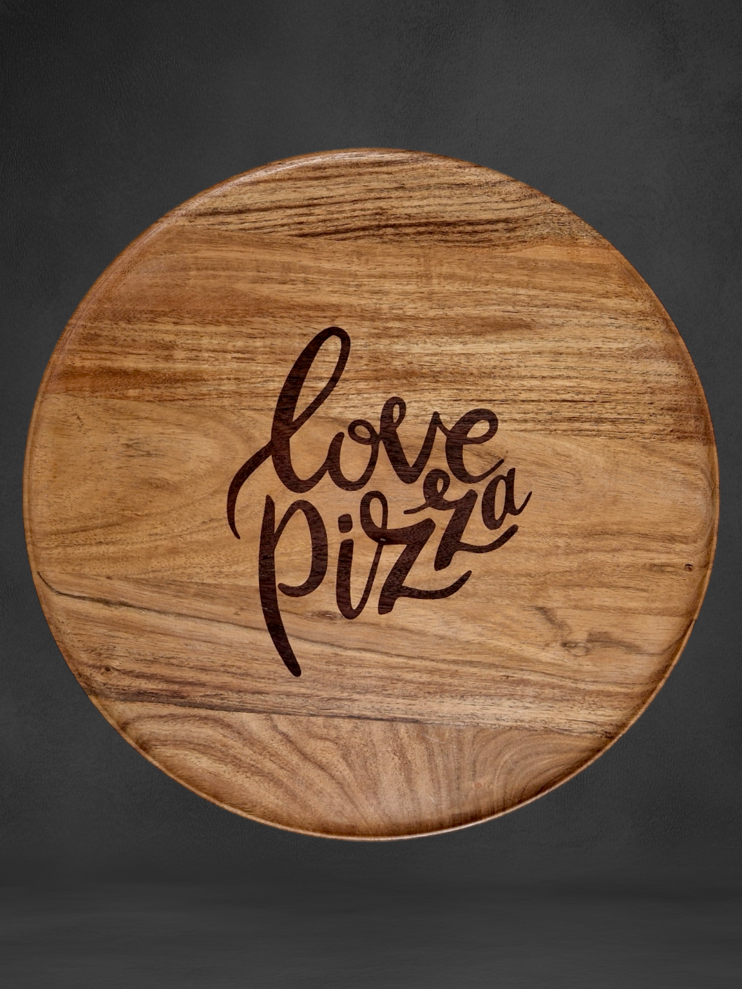 Pizzateller aus Akazienholz "Love Pizza" - Pirouette Handmade