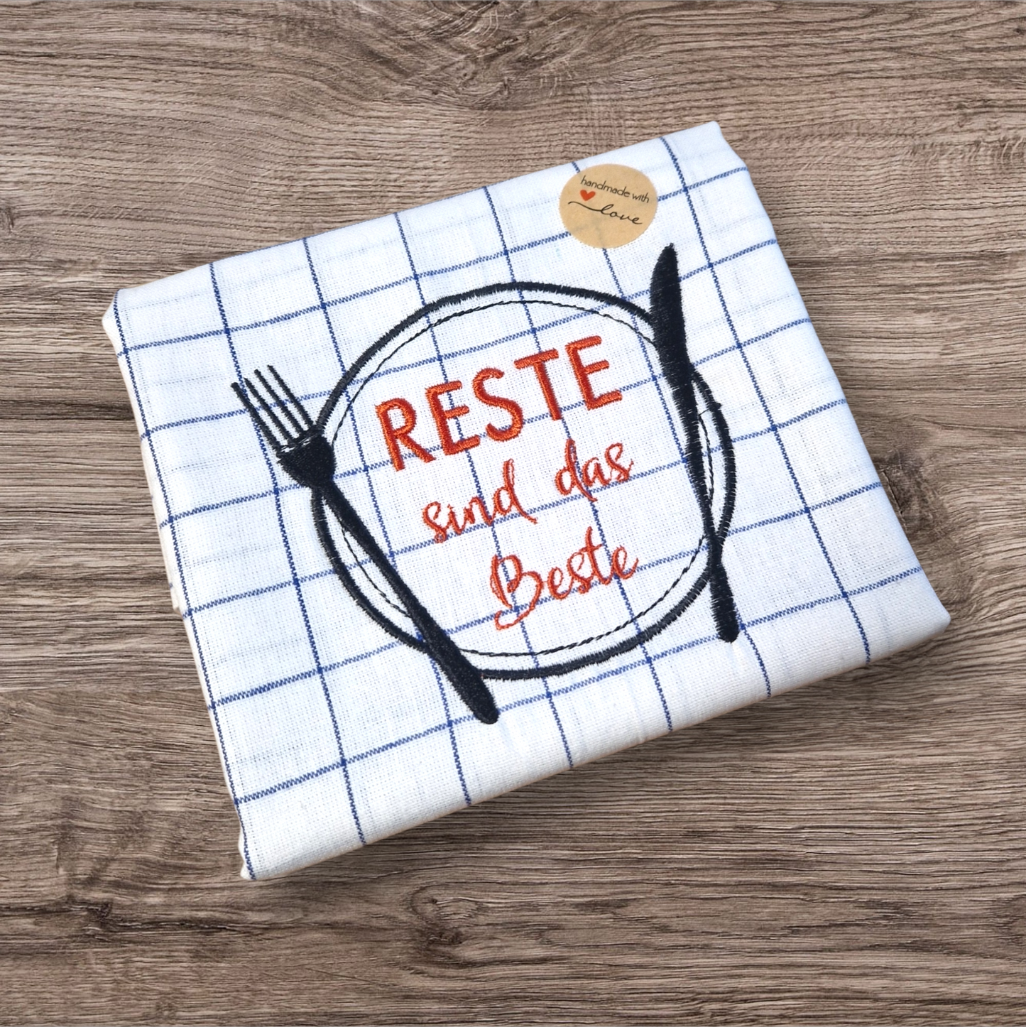 Küchenhandtuch "Reste sind das Beste" - Pirouette Handmade