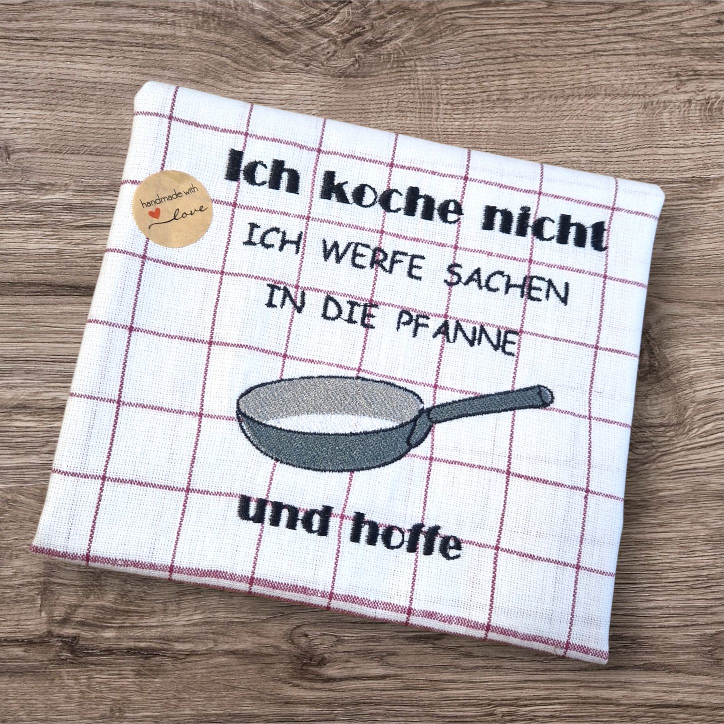 Küchenhandtuch "Kochen ist Hoffen" - Pirouette Handmade