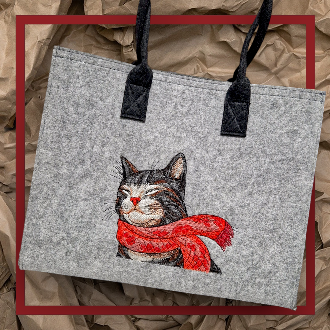 Filzshopper Winterkatze - Pirouette Handmade