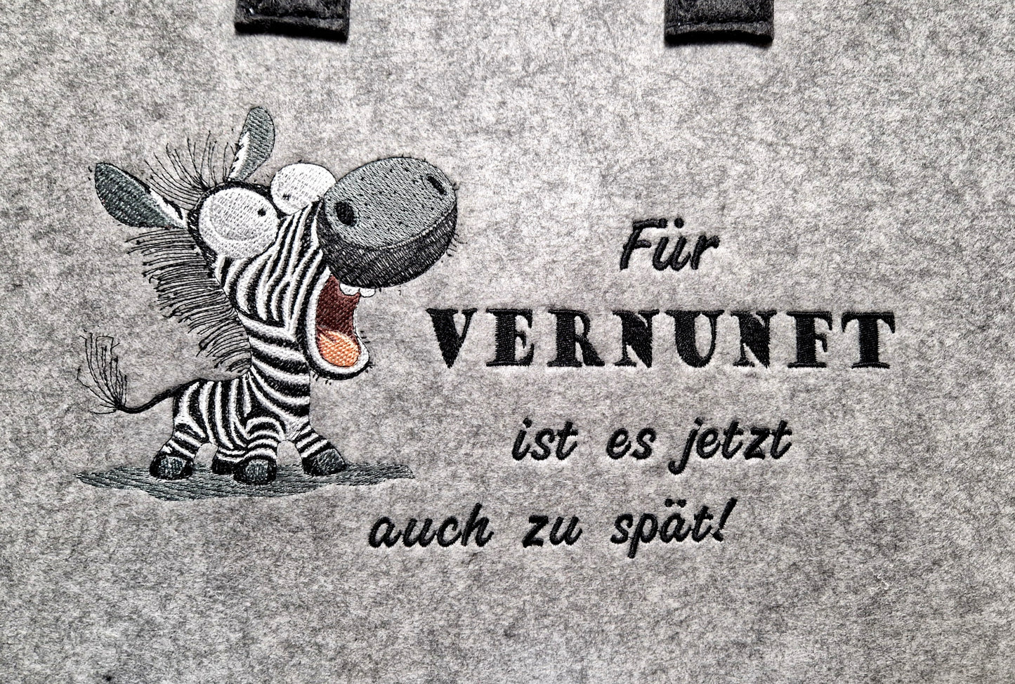 Filzshopper Lustiges Zebra - Pirouette Handmade