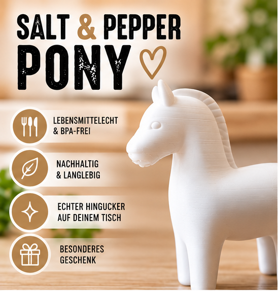 Salt & Pepper Pony - Pirouette Handmade