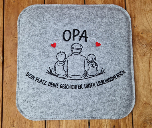 Sitzkissen Opa Erinnerungen - Pirouette Handmade
