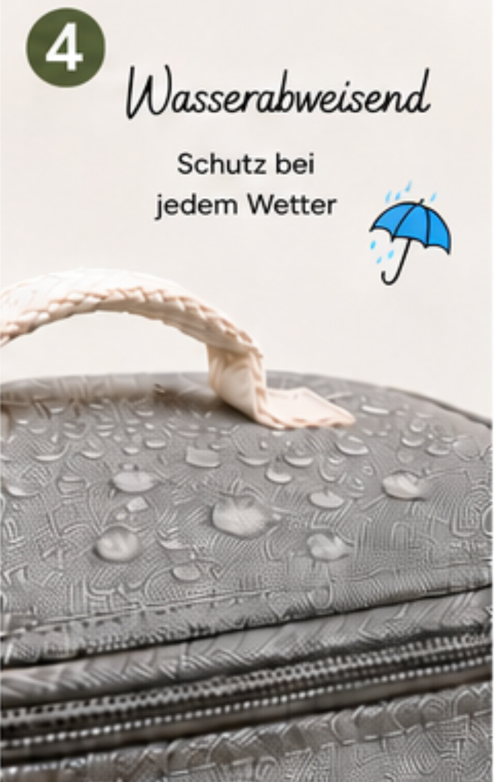 Fahrrad-Lenkertasche mit Kühlfunktion & Stickmotiv „Rosenfahrrad“