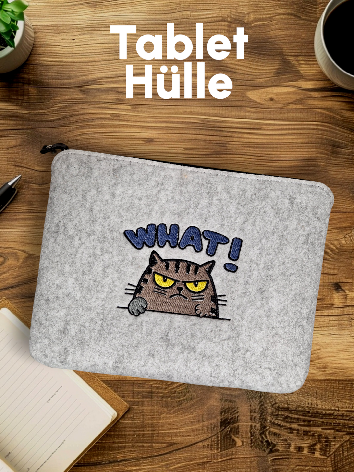 Praktische Tablet Tasche Laptoptasche "What" Dokumentenhülle - Pirouette Handmade