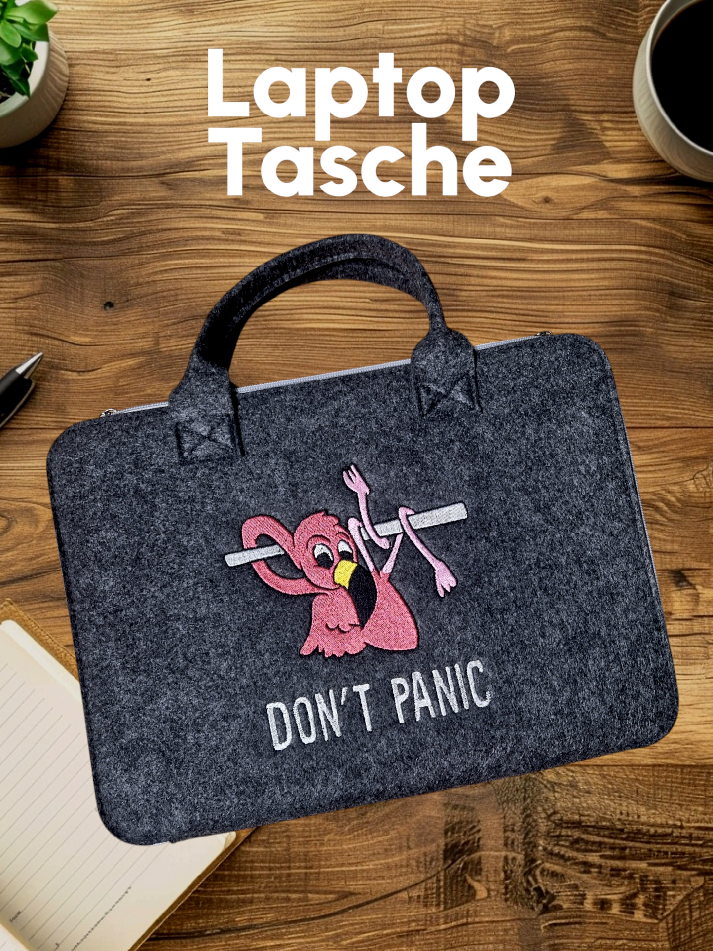Laptoptasche Flamingo - Pirouette Handmade