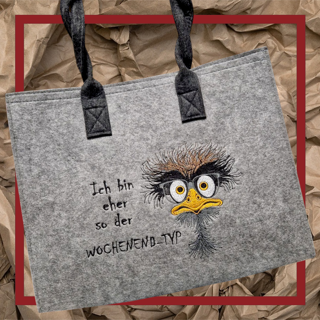 Filzshopper Lustiger Vogel Wochenendtyp - Pirouette Handmade