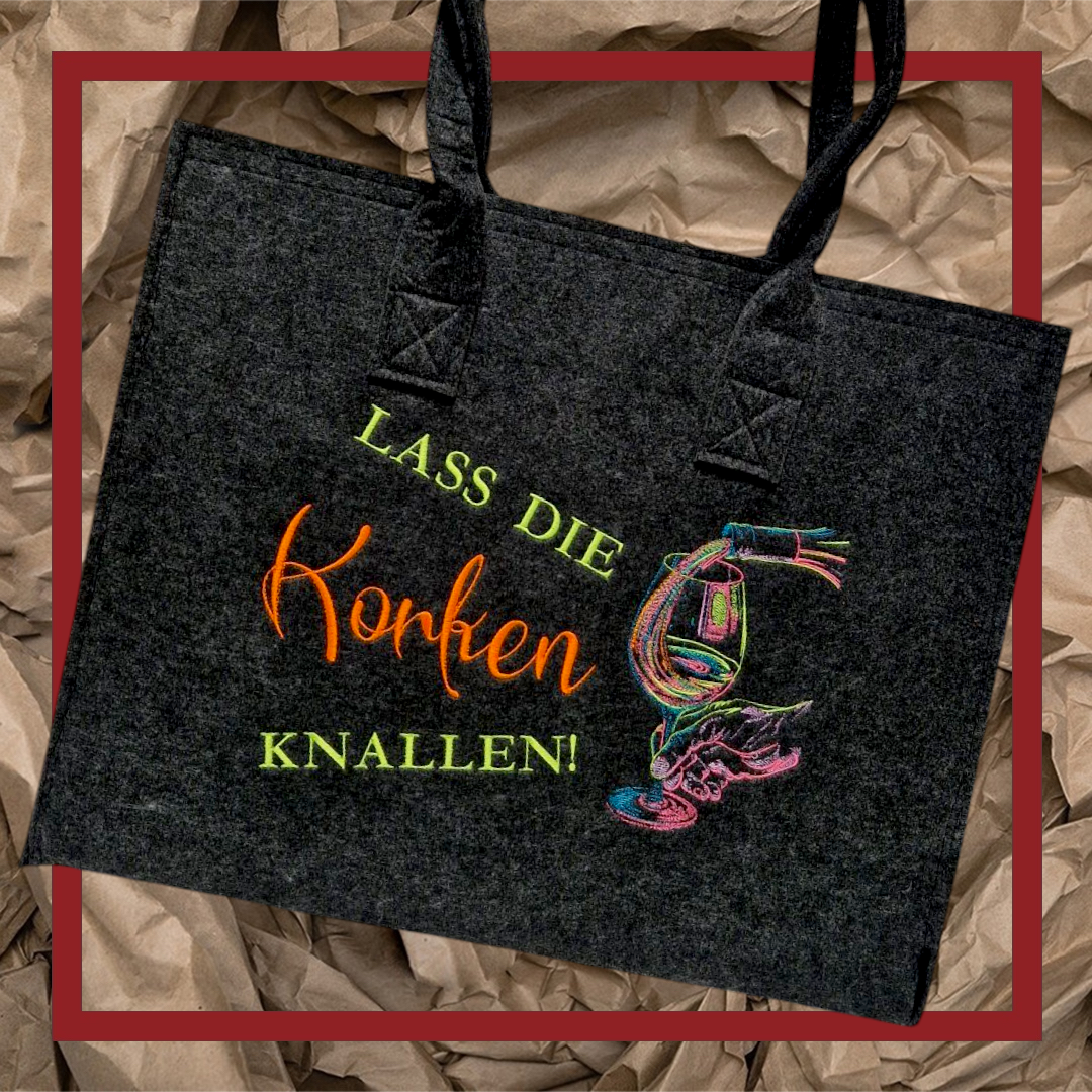 Filzshopper Lasst die Korken knallen - Pirouette Handmade