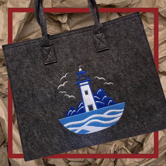 Filzshopper Leuchtturm Meer - Pirouette Handmade