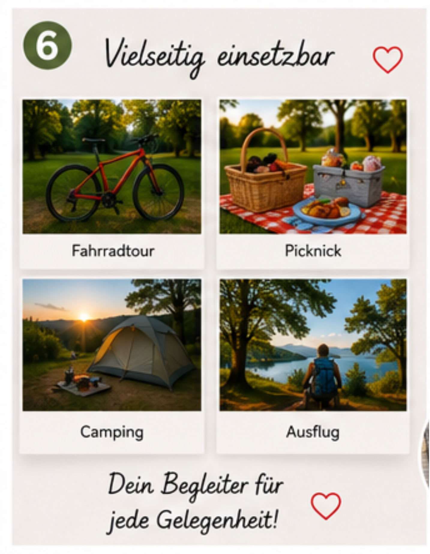 Fahrrad-Lenkertasche mit Kühlfunktion – Stickmotiv „Mit Freude unterwegs“