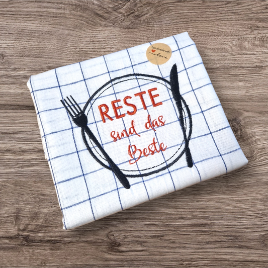 Küchenhandtuch "Reste sind das Beste" - Pirouette Handmade