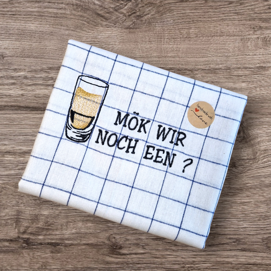 Küchenhandtuch "Mög wir noch een ?" - Pirouette Handmade