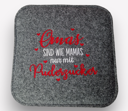 Sitzkissen Oma Puderzucker - Pirouette Handmade