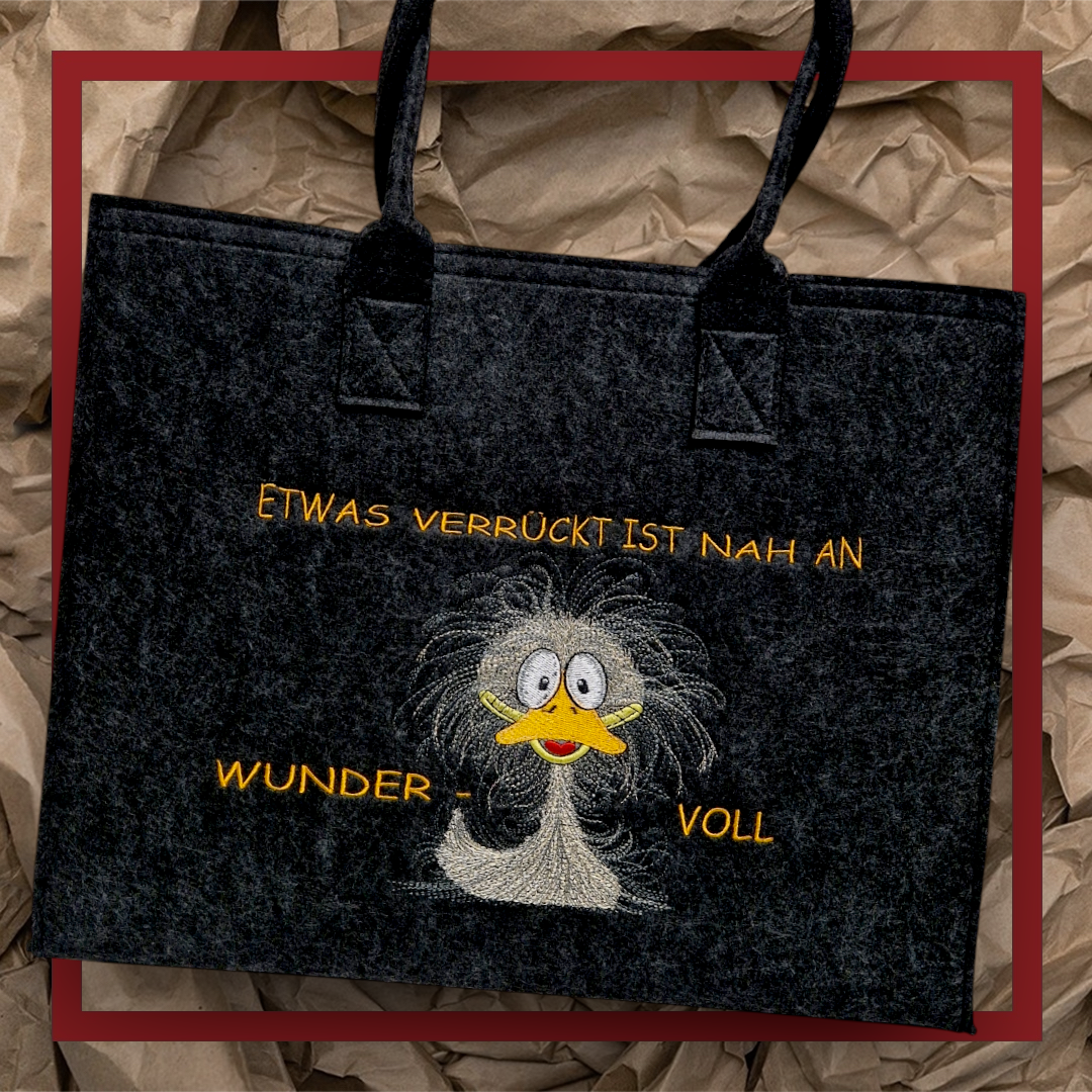 Filzshopper Verrückter Vogel - Pirouette Handmade