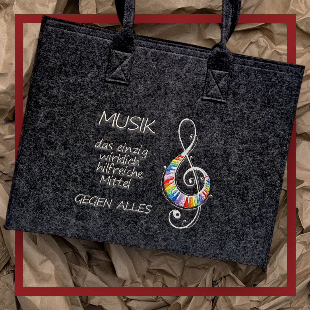 Filzshopper Musik Chortasche - Pirouette Handmade