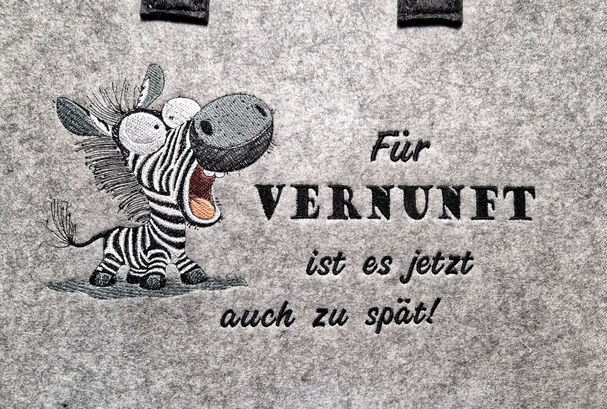 Filzshopper Lustiges Zebra - Pirouette Handmade
